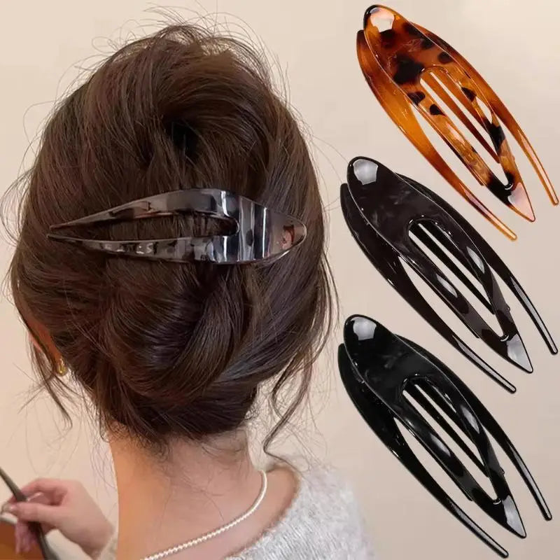 Fashion Acrylic Hairpin Duckbill Hair Claw Crab Barrette Clip Women Qme
