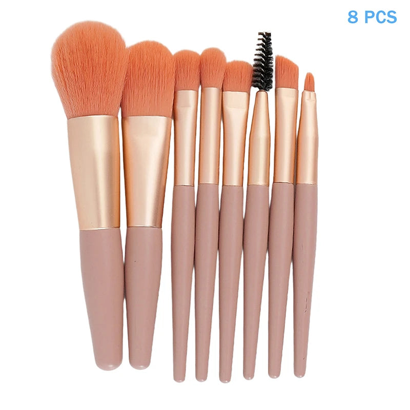 8 Fluffy Professional Makeup Brush Kabuki Eyeshadow Foundation Powder Qme A10