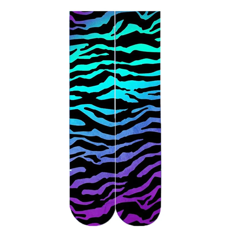 Sexy Leopard Pattern Novelty Socks Men's Fashion Home Women Harajuku Qme type13 One Size