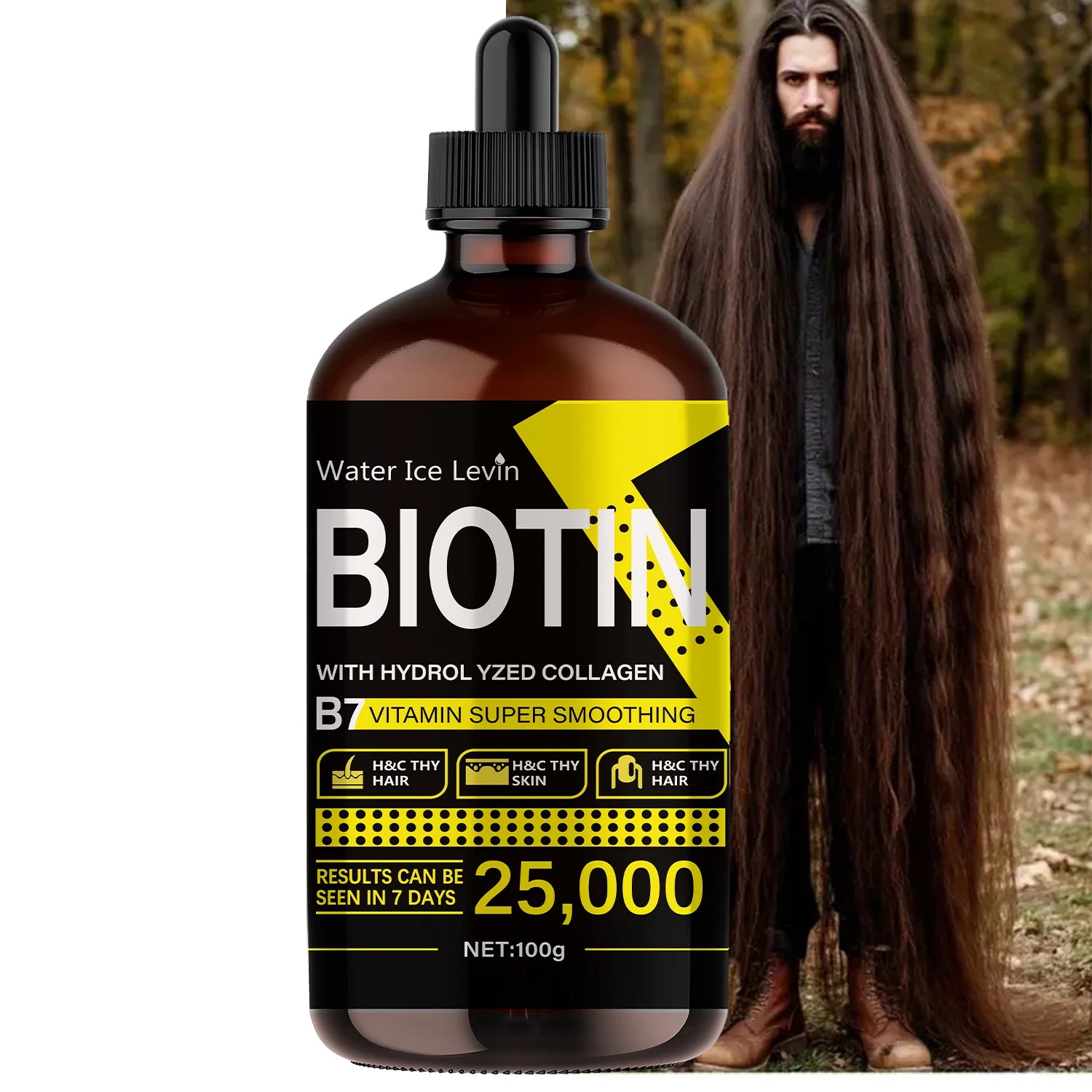 Biotin Hair Oil - Pure Liquid Vitamins for Hair Care, Adds Shine to Hair - Unisex Qme