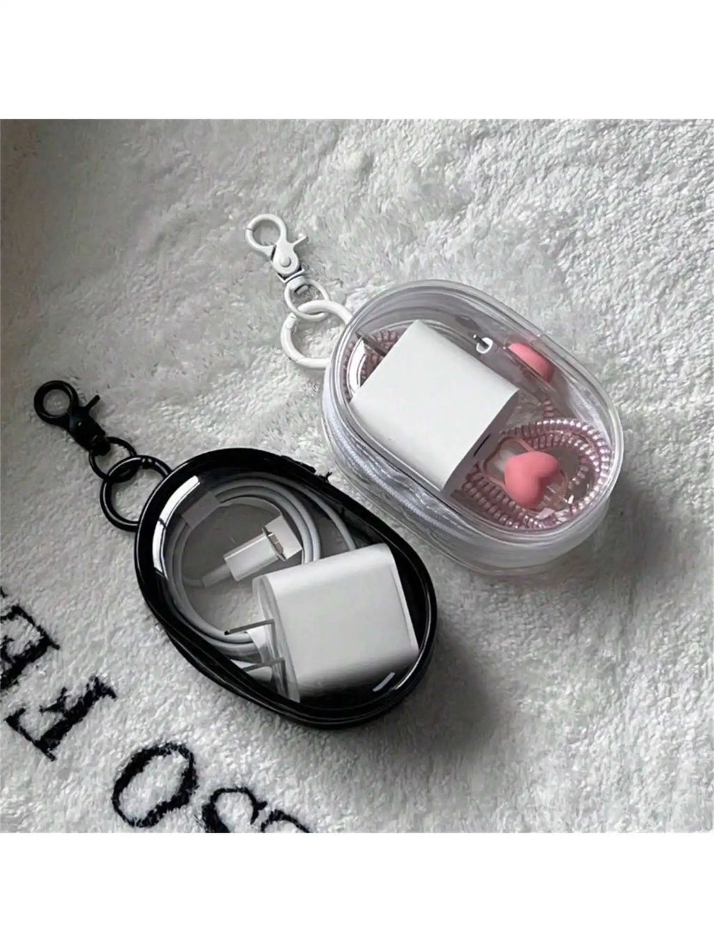 Transparent Data Cable Storage Bag Travel Outdoor Use Digital Qme