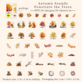 50pcs Seasonal Tree Scenery Stickers for Journal DIY Scrapbook Phone Laptop Case Decoration Notebook Planner Craft Supplies Qme autumn