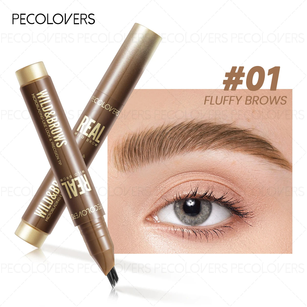 1PC Multi Fork Eyebrow Pencil, Multi-color Selection, Filling The Gap in The Eyebrow Area, with Distinct Eyebrows At Every Root Qme 01