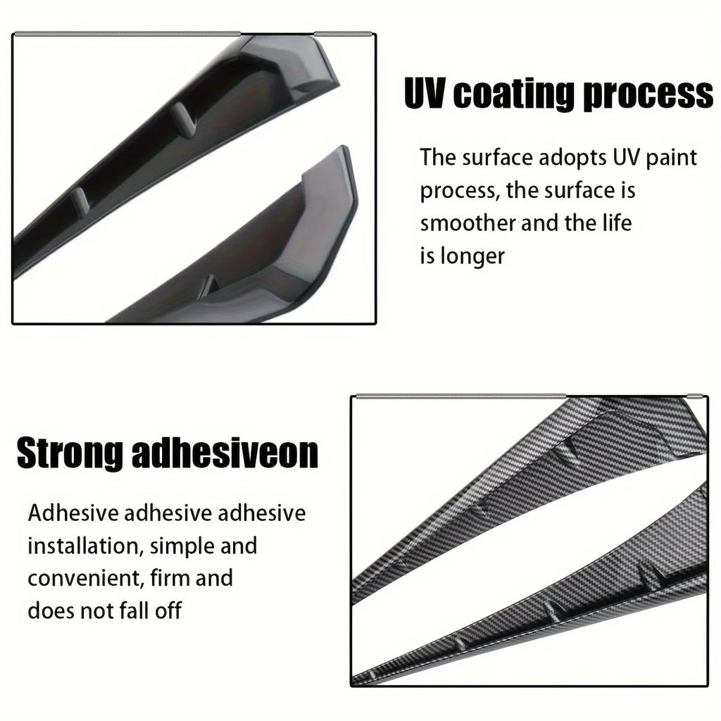 Car Fender Side Vent, 2pcs Carbon Fiber Spoiler Body Trim Cover, Airflow Inlet Air Hole Grille, Car Accessories For Most Cars Qme