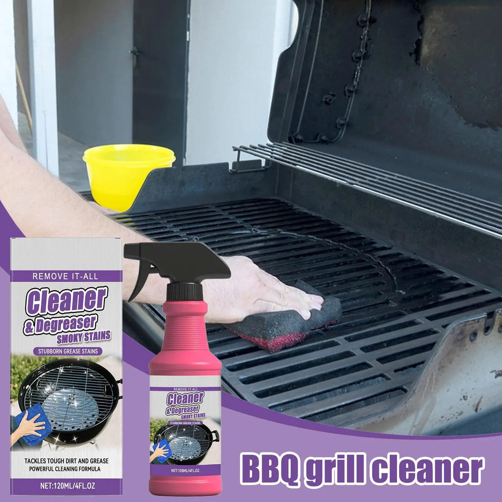 NEW Grill Degreaser Spray 120ml Stove Top Cleaner Degreaser Heavy Duty Oven Cleanser Food Spills Remover For Pot Iron Plate Dish Qme