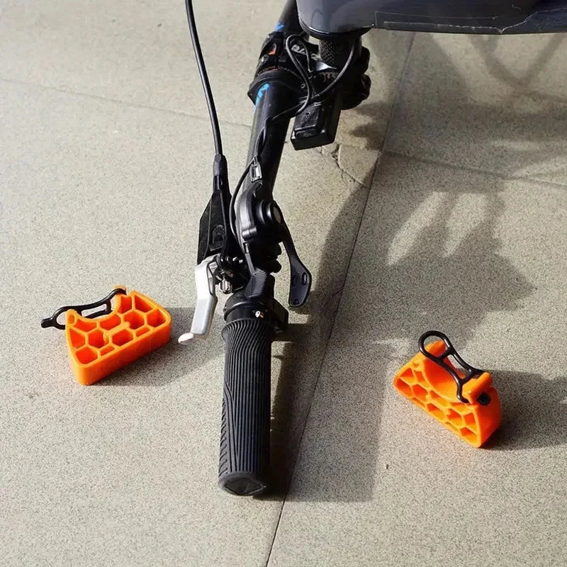2Pcs Bike Handlebar Repair Stand, Non-Slip Handle Support Bracket For MTB,Bicycle Handlebar Clip-On Stabilizer Cycling Accessory Qme