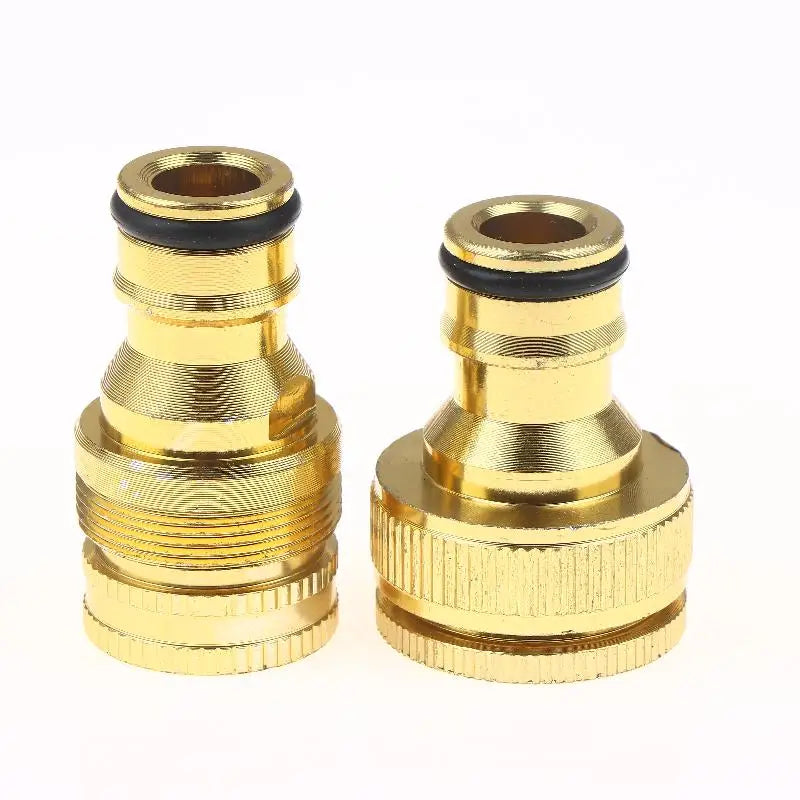 2pcs Standard Aluminum Hose Connector Set - 4/6'' Tap Fitting Quick Connect For Garden Pipes Hose Connector Qme