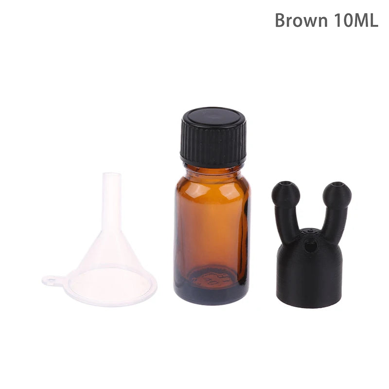 Leak-proof Essential Oil Inhaler Cap Mini Aroma Dispenser Perfume Qme 10ML Brown
