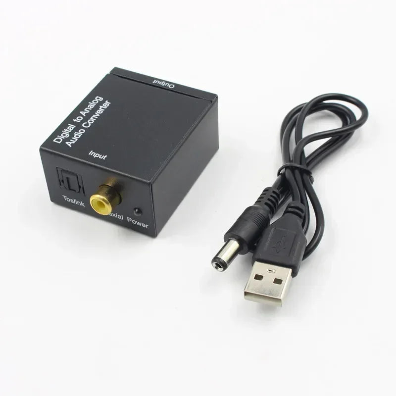 1080P Resolution Audio Converter Decoder for Audio Line, Coaxial/digital Fiber To Analog Qme