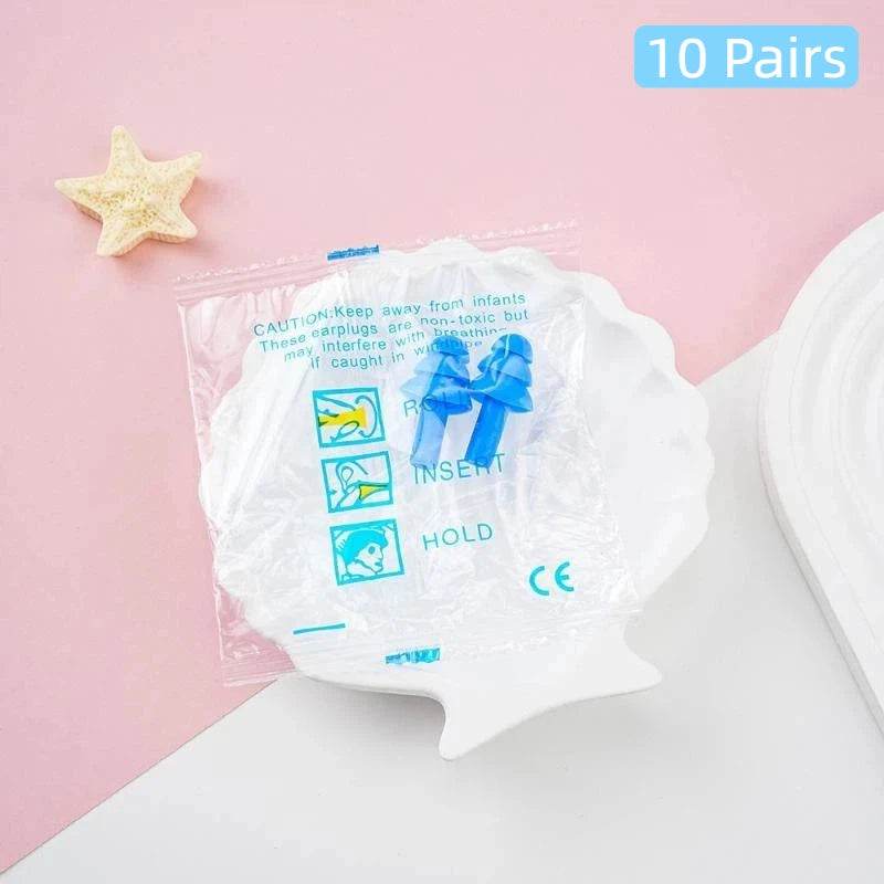 Soft Foam Earplugs 38dB Noise Cancelling 10 Pairs Multicolor