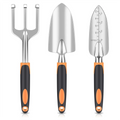 A02F-Garden Tool Set, Heavy Duty And Lightweight Aluminium Alloy Tools With Non-Slip Ergonomic Handle, Gardening Hand Tools Qme Orange NONE