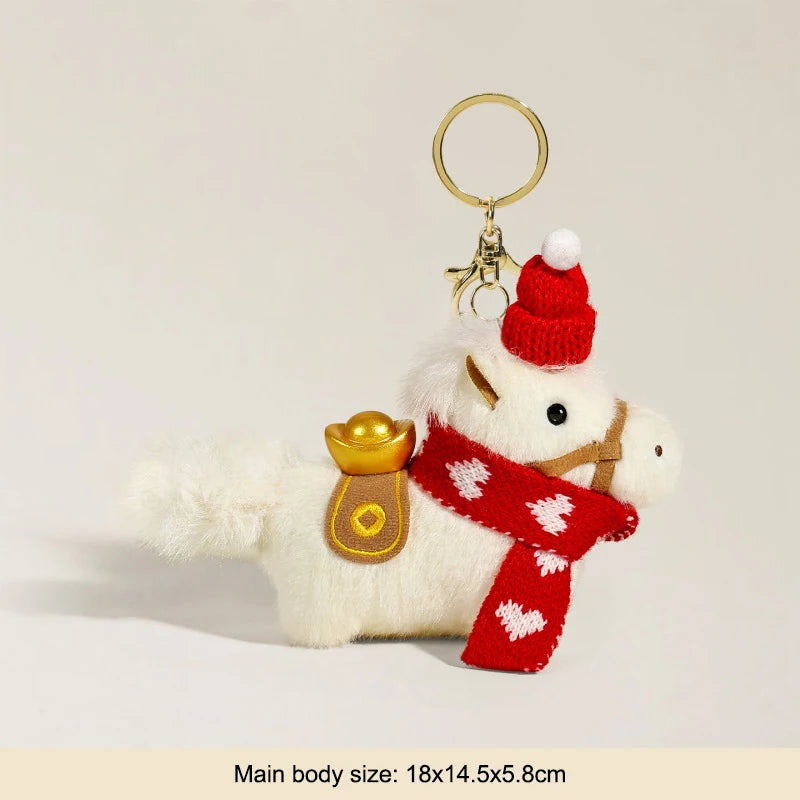 Cartoon Lion Dance Keychain Awakened Lion Chinese Style Lion Dance Pendant Doll Year Of Horse Chinese New Year Gift Qme style 18