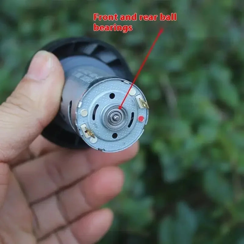 DC 7.4V-12V 72W 390 Micro Fan Motor Double Ball Bearing High Speed Power Turbine Fan DIY Vacuum Cleaner Cleaning Tool Qme