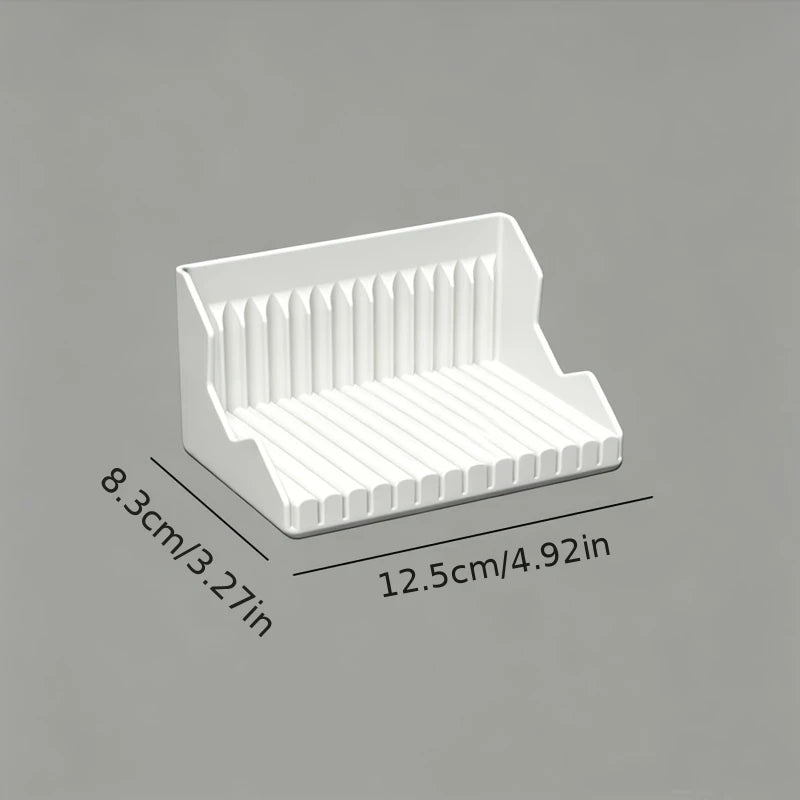 Vertical Blister Pill Card Organizer Tray, 15 Slots 8mm Slot Medicine Strip Storage Holder,Desktop Pharmacy Medication Rack Qme