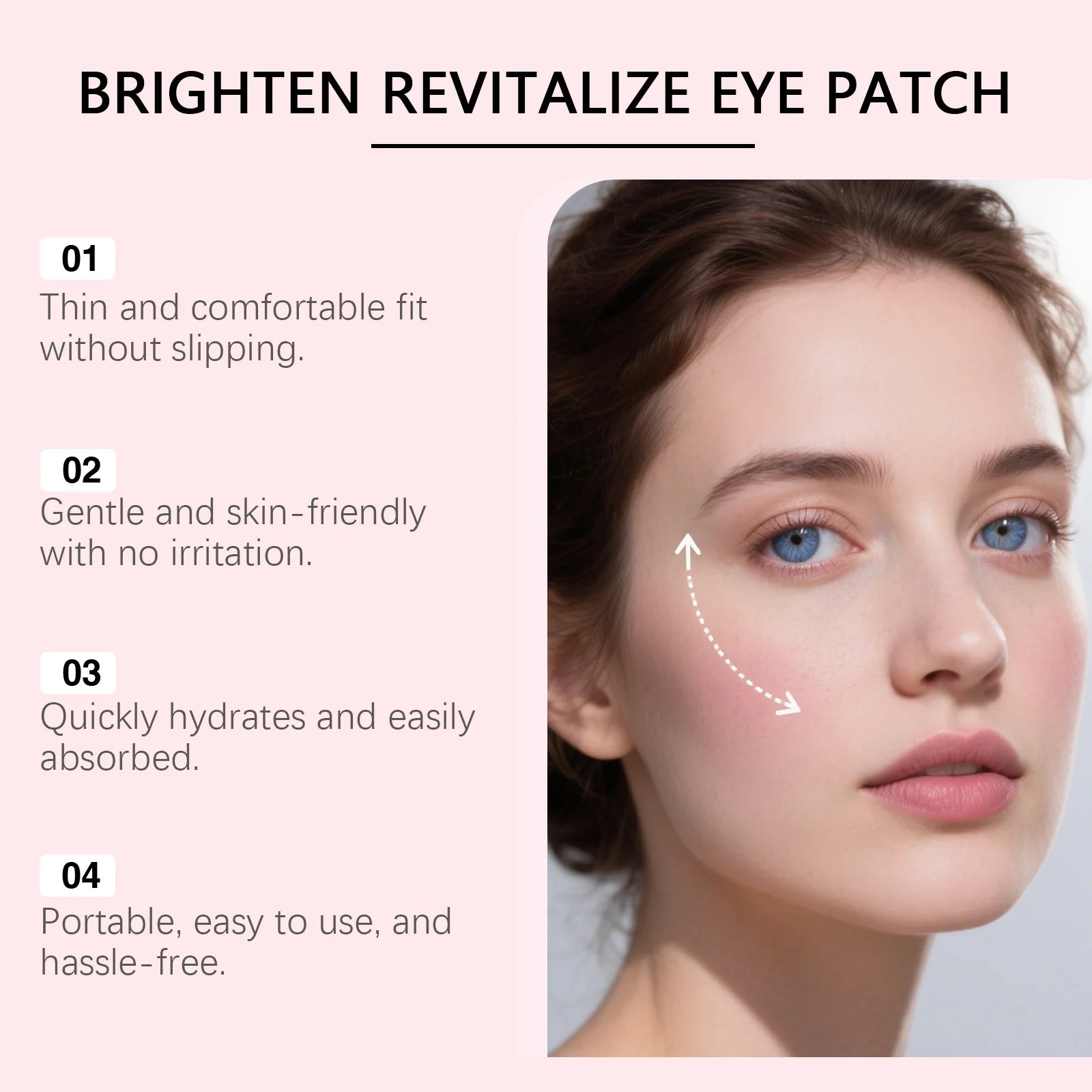 Brightening Revitalizing Eye Patch with Retinol Hydrogel Gel Eye Mask for Dark Circles Puffiness Hydrating Nourishing Under Eye Qme