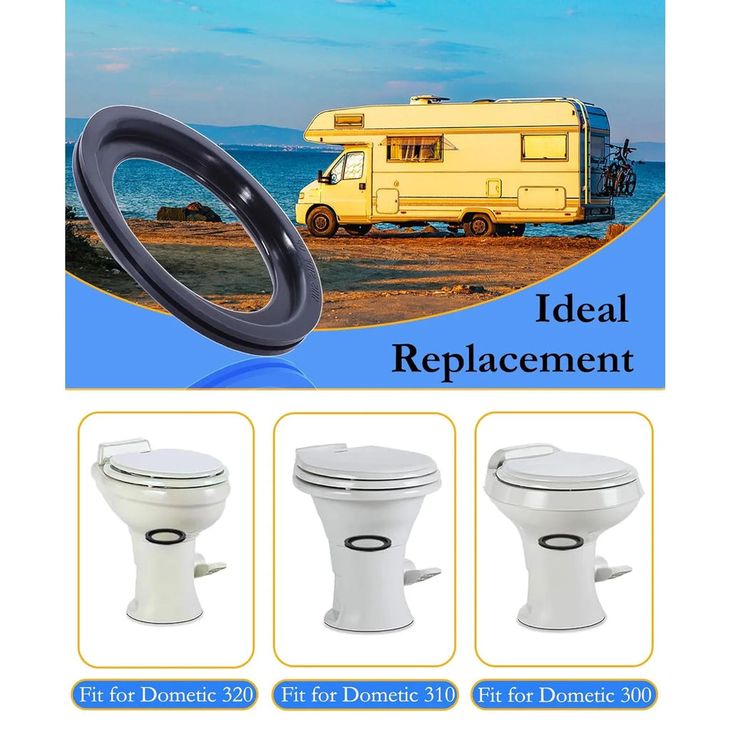 Toilet sealing component replacement kit - High-quality flushing spherical sealing gasket set, easy to install, solves leakage Qme black 1bag 6.8cm