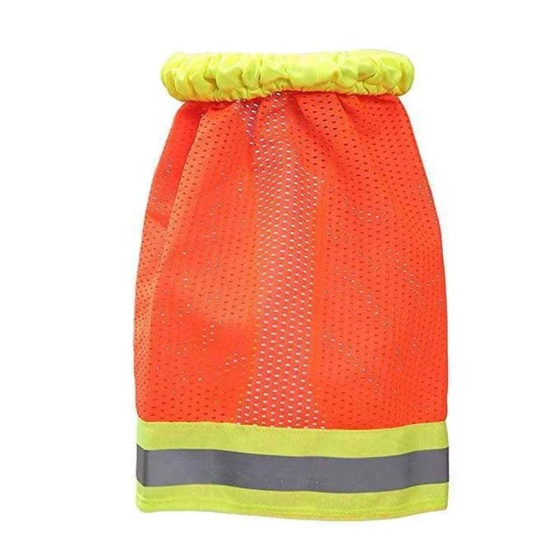 Useful Head Protection Cap with Reflective Stripe for Outdoor Work Supplies - Summer Sun Shade Safety Hard Hat Neck Shield Qme