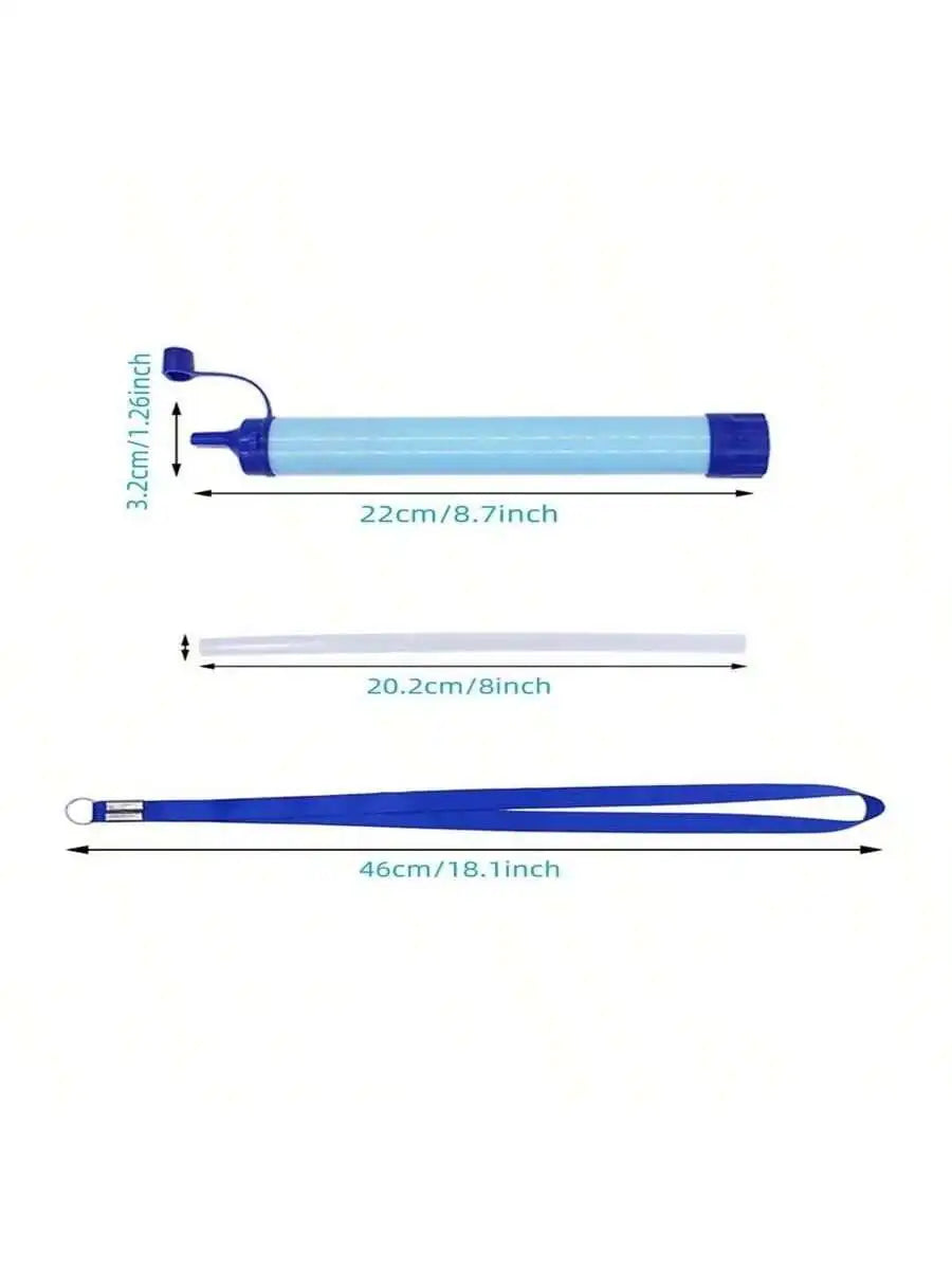 Portable Water Purifier Emergency Rescue Straw Camping Hiking Qme