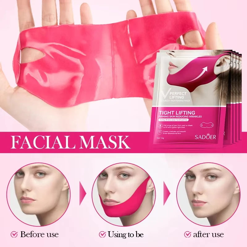 V-Shape Firming Face-lift Slimming Mask Removal Masseter Muscle Double Chin Face Fat Burning Anti-aging Beauty Products New Qme