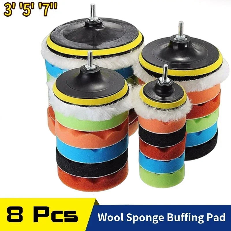 Buffing Pad Thread 3 5 Auto Car Repair Polishing Polisher+drill Qme
