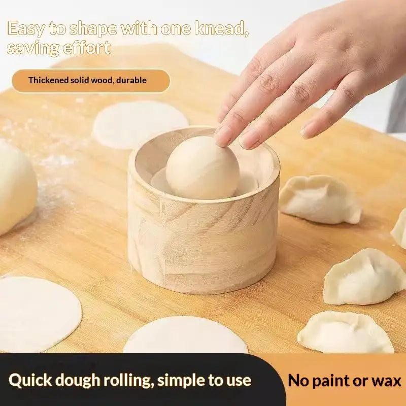 Wood Dumpling Skin Maker Pastry Tool Round Shape Wrapper Making Mold Qme