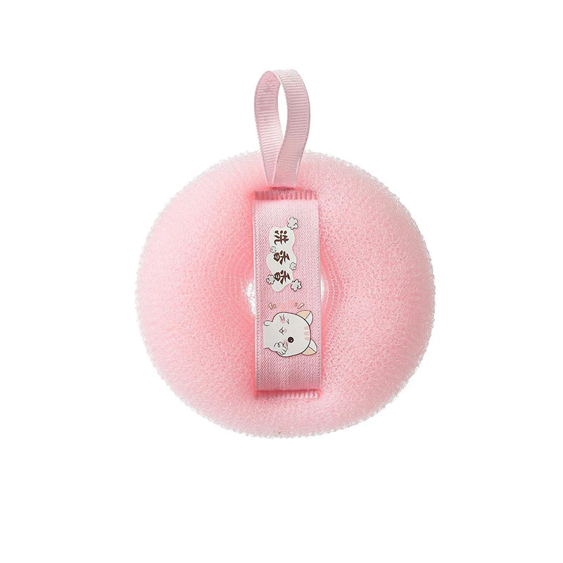 Japanese-Style Massage Bath Ball Bath Scrubber Back Scrub Towel Painless Bathing Experience Qme Light Pink