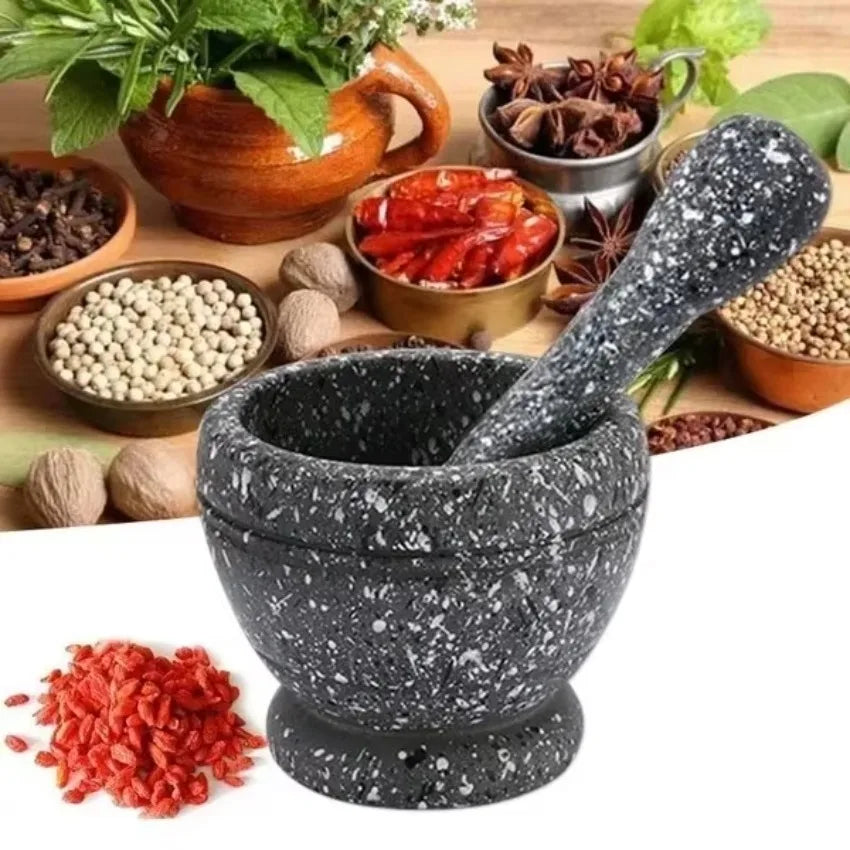 Manual Garlic Crusher Mortar Pestle Multifunctional Spice Grinder Qme