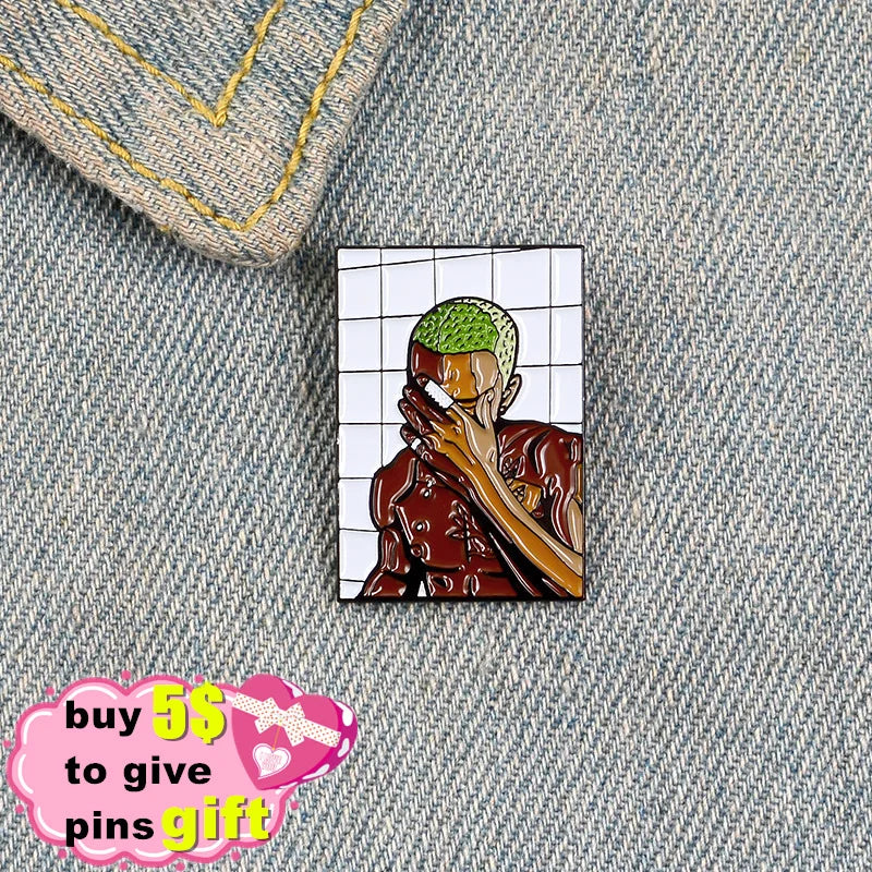 Frank Capra Cartoon Lapel Pins Brooches Backpack Metal Badges Vintage Classics Fashion Retro Jewelry Gifts Collection Wholesale Qme