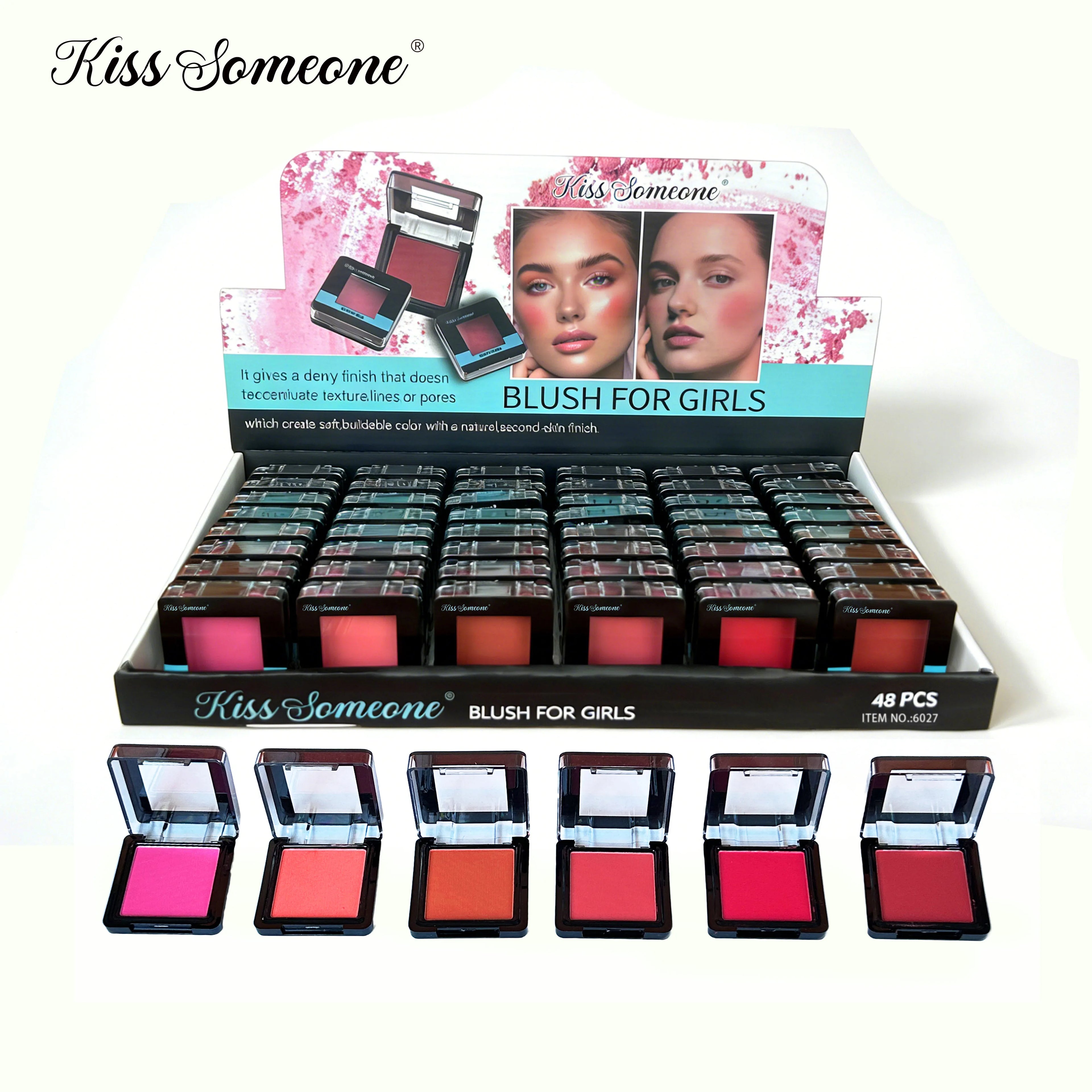 Blush for Cheeks, Matte Powder Blush Palette, Vegan, Cruelty-Free, High Pigment, Long Lasting, Buildable, Lightweight Qme