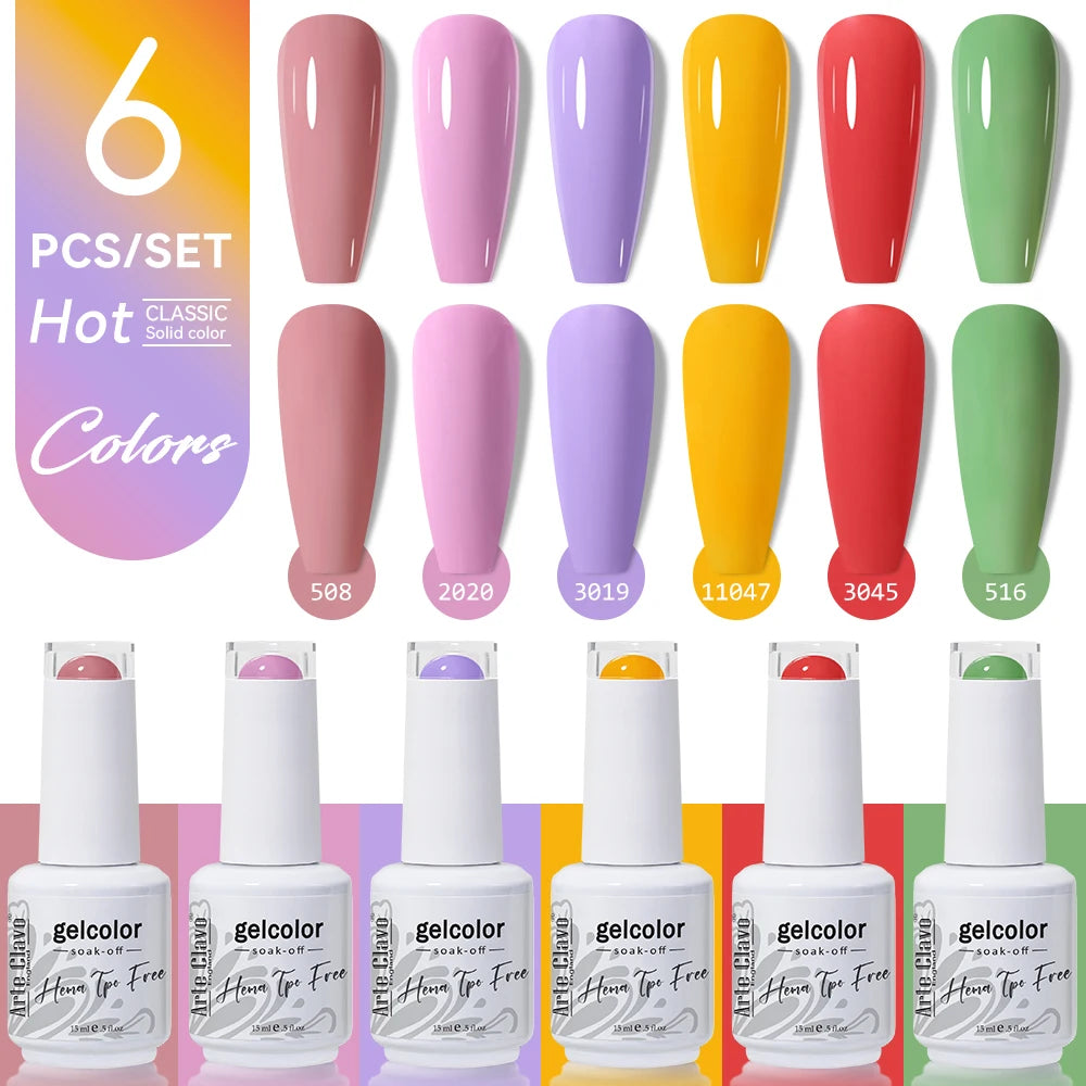 Arte Clavo Gel Nail Polish Milk Tea Popular UV Lamp Soak Off Art DIY Qme AC-ZBZH57-6B