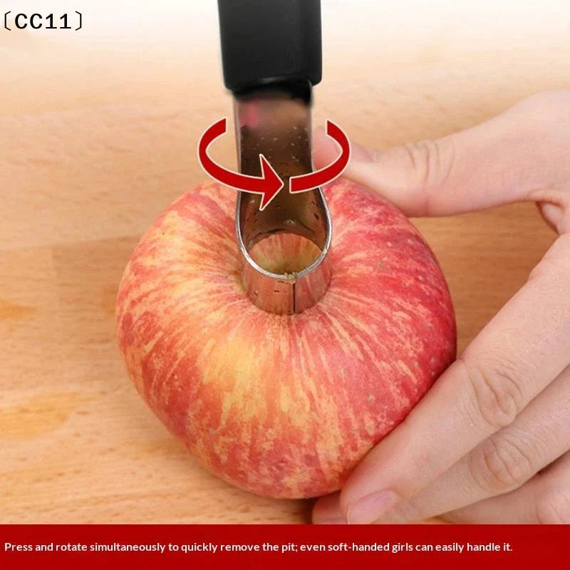 Corer Pitter Pear Bell Twist Fruit Stoner Easy Core Seed Remover Qme