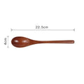 Wooden Spoon Soup Spoon And Fork Tableware Natural Ellipse Ladle Spoon Set Eco Friendly Products Spoons For Cooking Qme 5pcs
