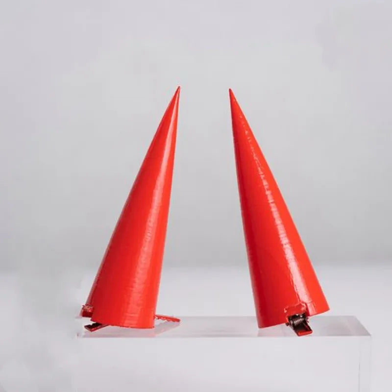 Anime Chainsaw Man Cosplay Power Demon PVC Horn Headwear Halloween Plastic Resin Jewelry Ornament Model Devil's Horn Hairpin Qme Red