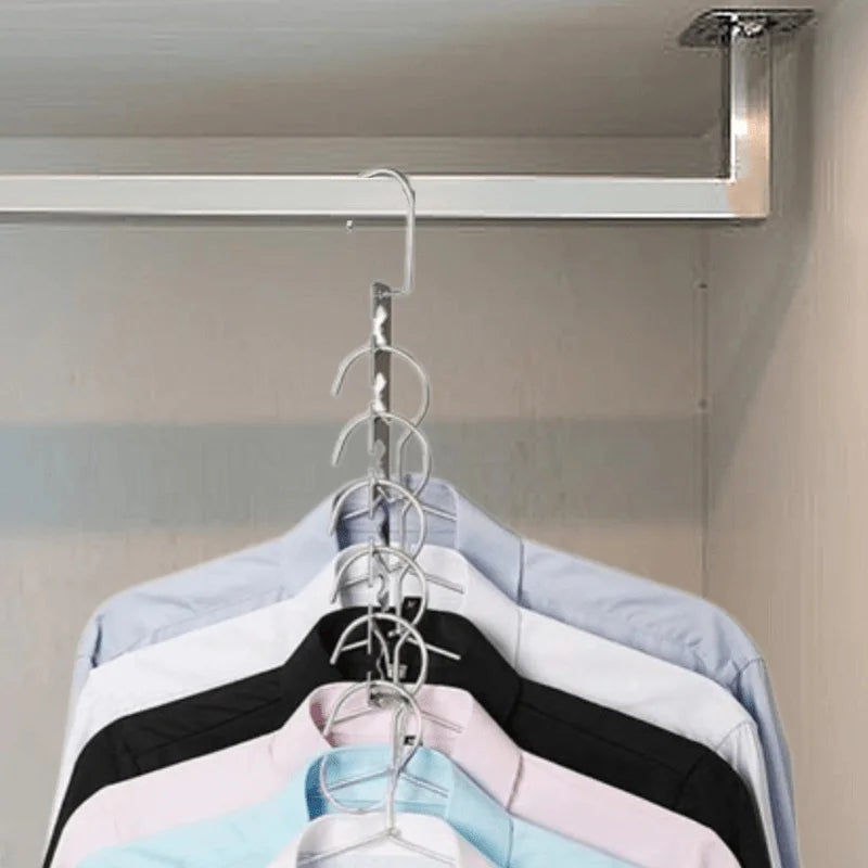 1pc 6 Holes Metal Hangers, Jackets Coats Hangers, Coats Storage Hangers Qme
