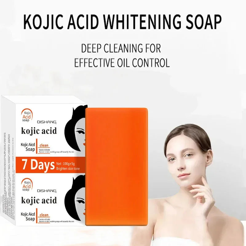 Handmade Whitening Soap Skin Care Deep Cleaning Moisturizing Cleansing Essential Temperate Soap Brighten Skin Kojic Acid Soap Qme
