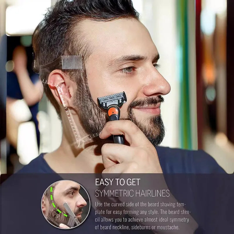 Beard Styling Trimming Tool Adjustable Shaper Clean Lines Includes Qme