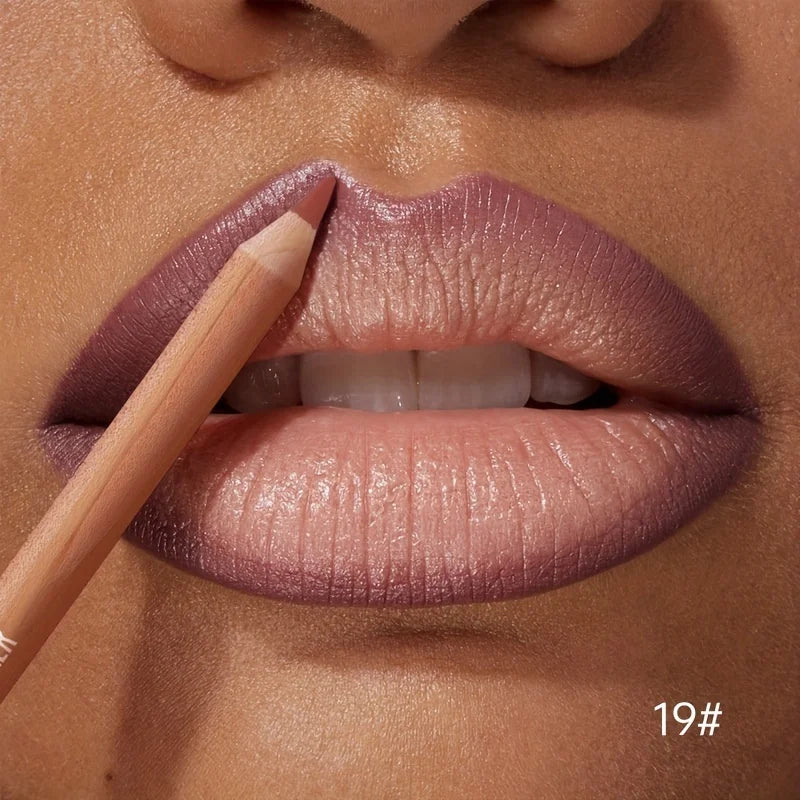 Matte Lipstick Liner Pen Waterproof Long-lasting Non-stick Berry Qme 19