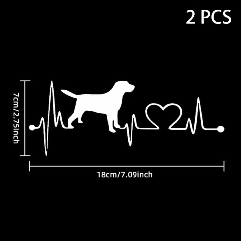 Car Sticker Pet Cat Heartbeat Lifeline Creative Truck Automobiles