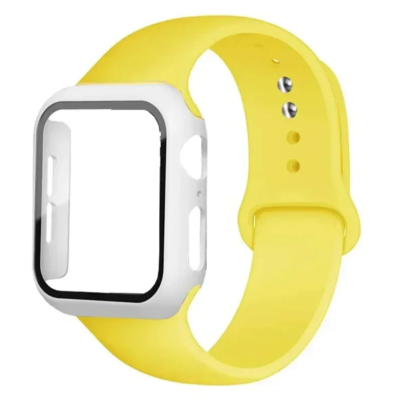 Glass+case+strap Apple Watch Band Screen Protectors IWatch Series 9 8