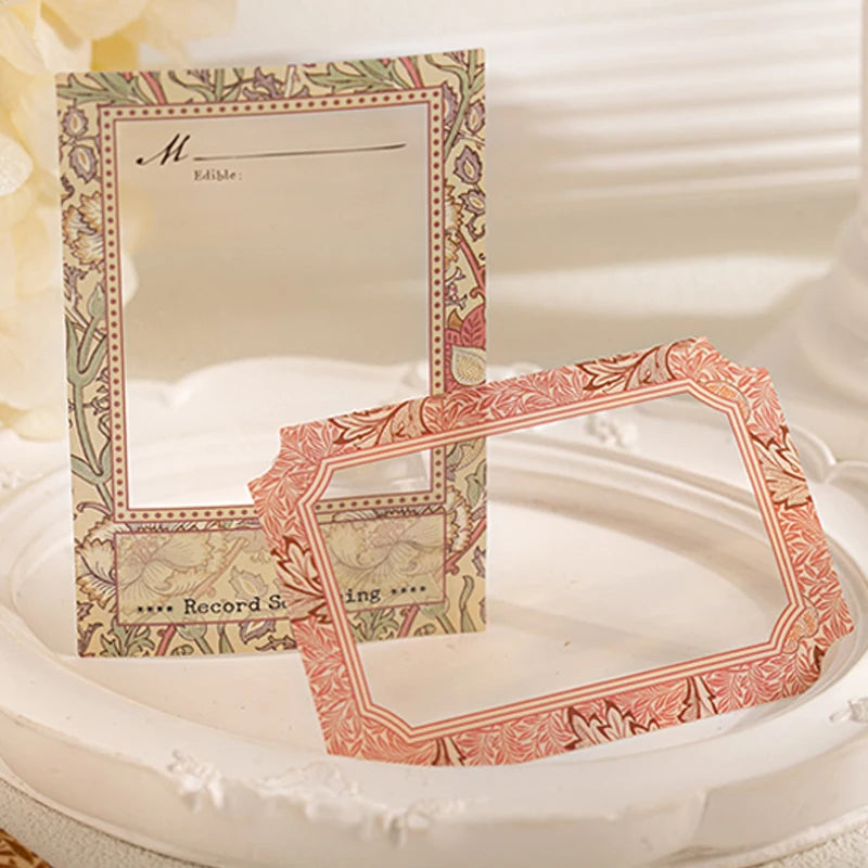 Special Shaped Border Sticker Pack,Vintage DIY Craft Supplies for Photo Frame Decor,Aesthetic Decorative Stickers Qme