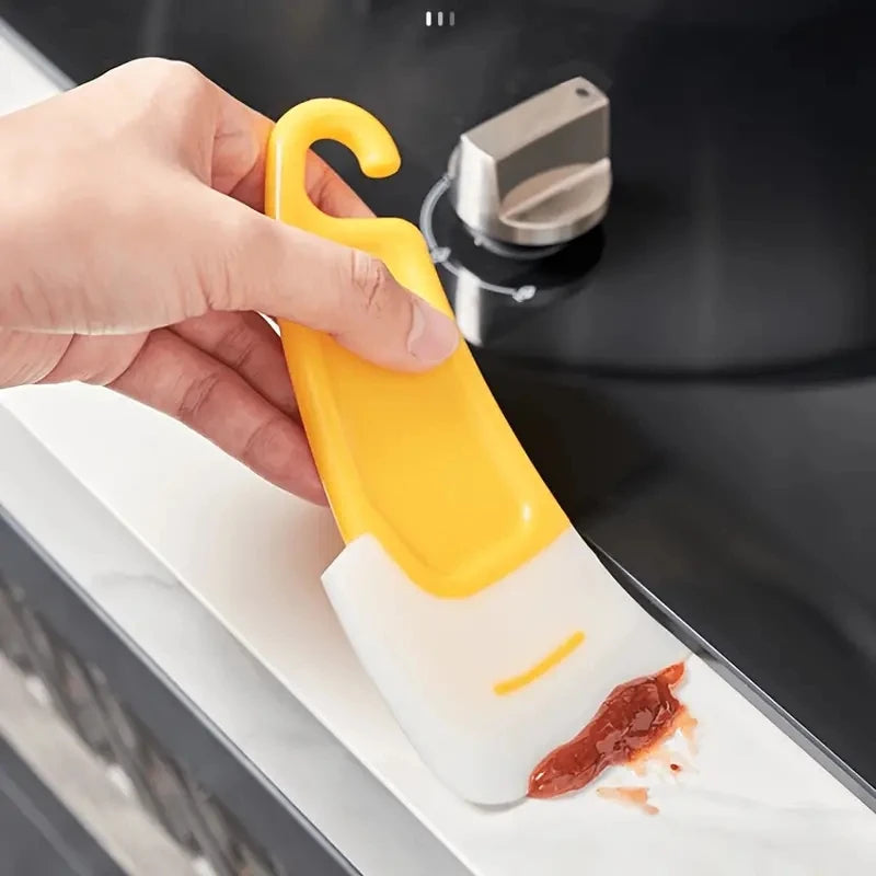 Silicone Pan Scraper -Effective Cleaning Tool For Pans Fry Pans Dishes And Pots Essential Kitchen Cleaning Supply Scraper Qme