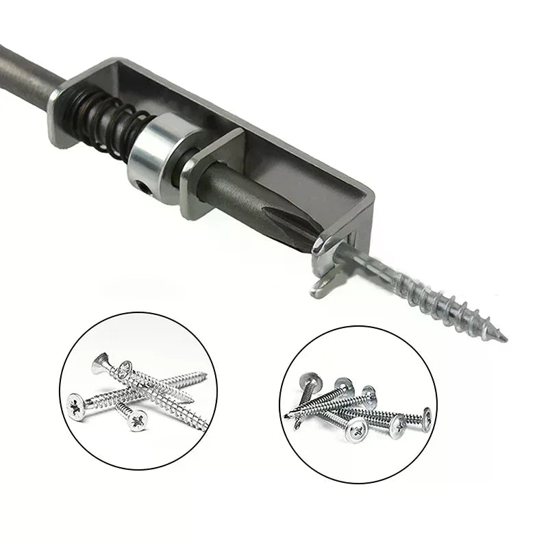 Spring-Loaded Screw Holder Bit Wear Resist Anti-Drop Screwdriver Bit Universal Screw Retaining Tool For Electricians Mechanics Qme
