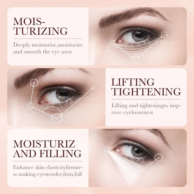 SADOER Retinol Eye Cream Stick Anti Dark Circles Under the Eyes Moisturizing Firming Eyes Cream Eye Skin Care Products Qme