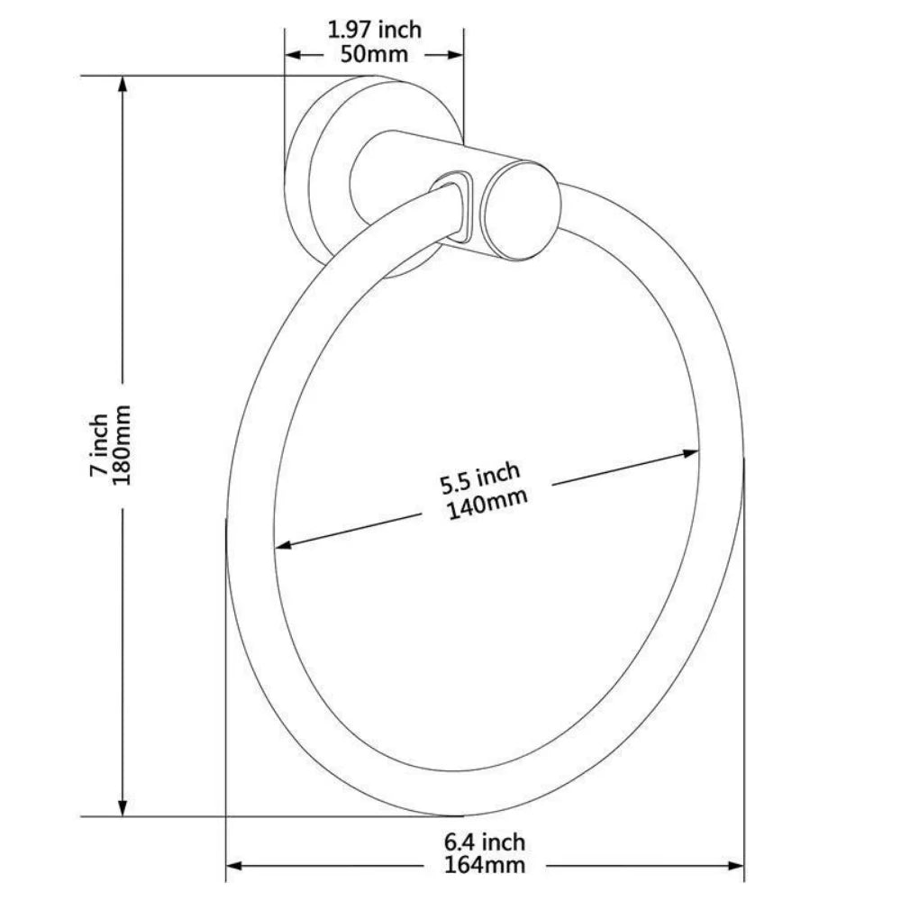 Silver Towel Ring, Semi-Circular Stainless Steel Towel Ring, Towel Holder, Wall Mounted Towel Ring Qme