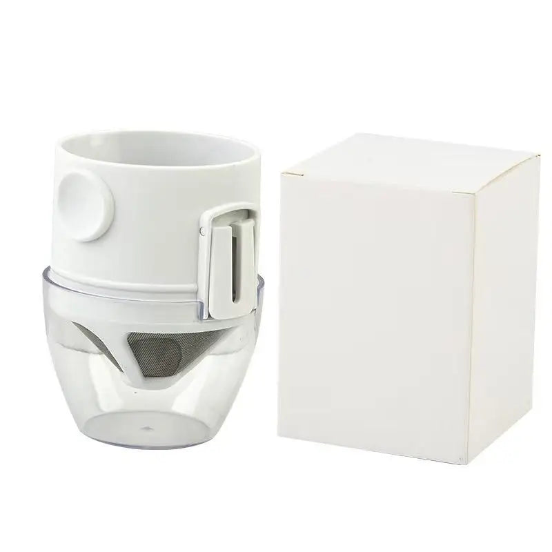 Coffee Filter Maker Stainless Steel Drip Tea Holder Reusable Qme White