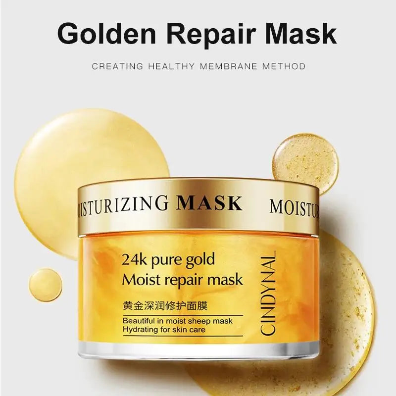 24K Gold Collagen Face Mask Moisturizing Firming Cream Nourishing Qme