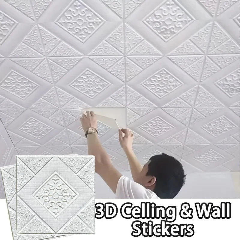 10- 35X35cm Moisture Resistant Wallpaper Wall Sticker Imitation Brick Qme