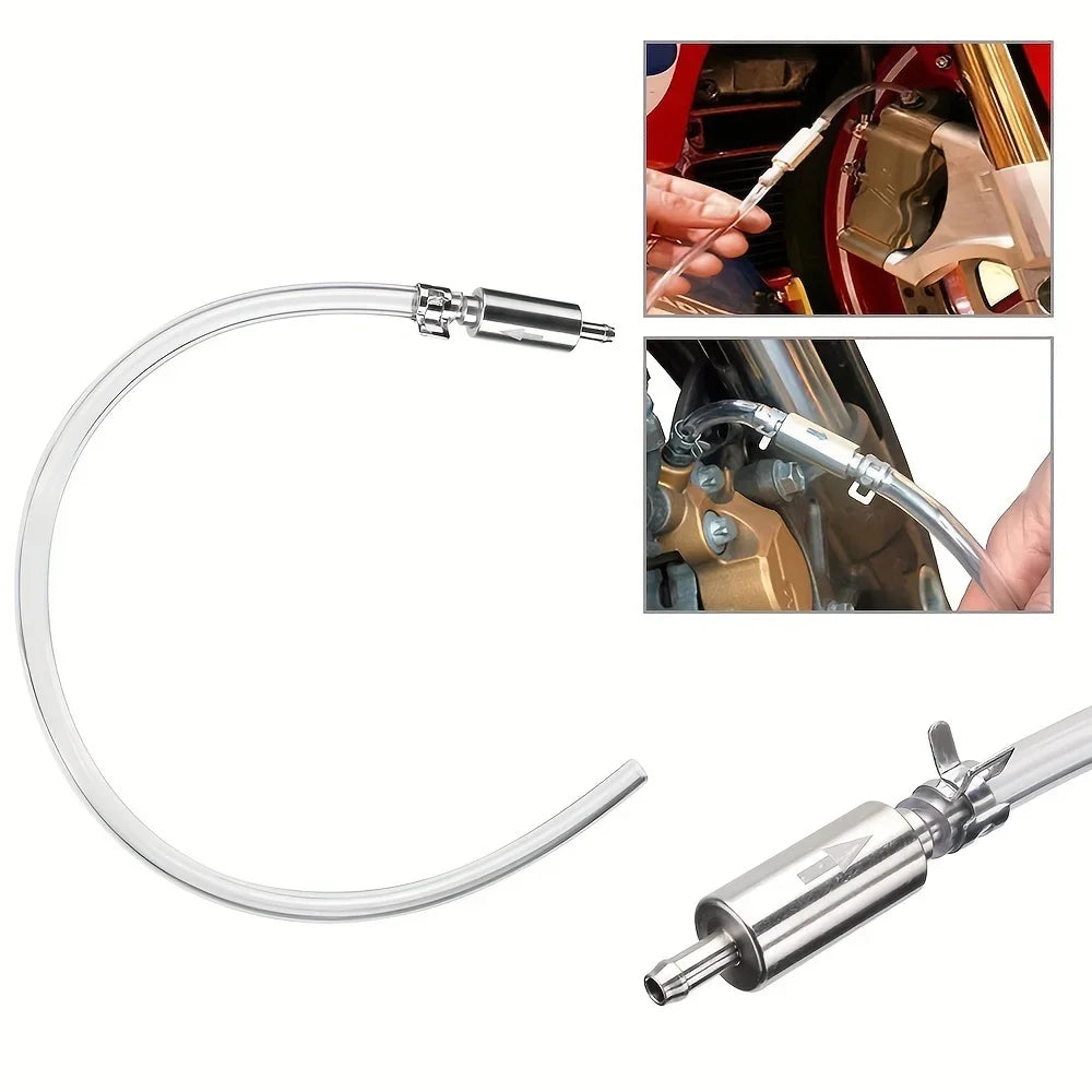 Car Motorcycle Brake Bleeding Oil Change Pump Tool Bleeder Fluid Hose Hydraulic Clutch Valve Tube Set Pit Dirt Bike Accessories Qme