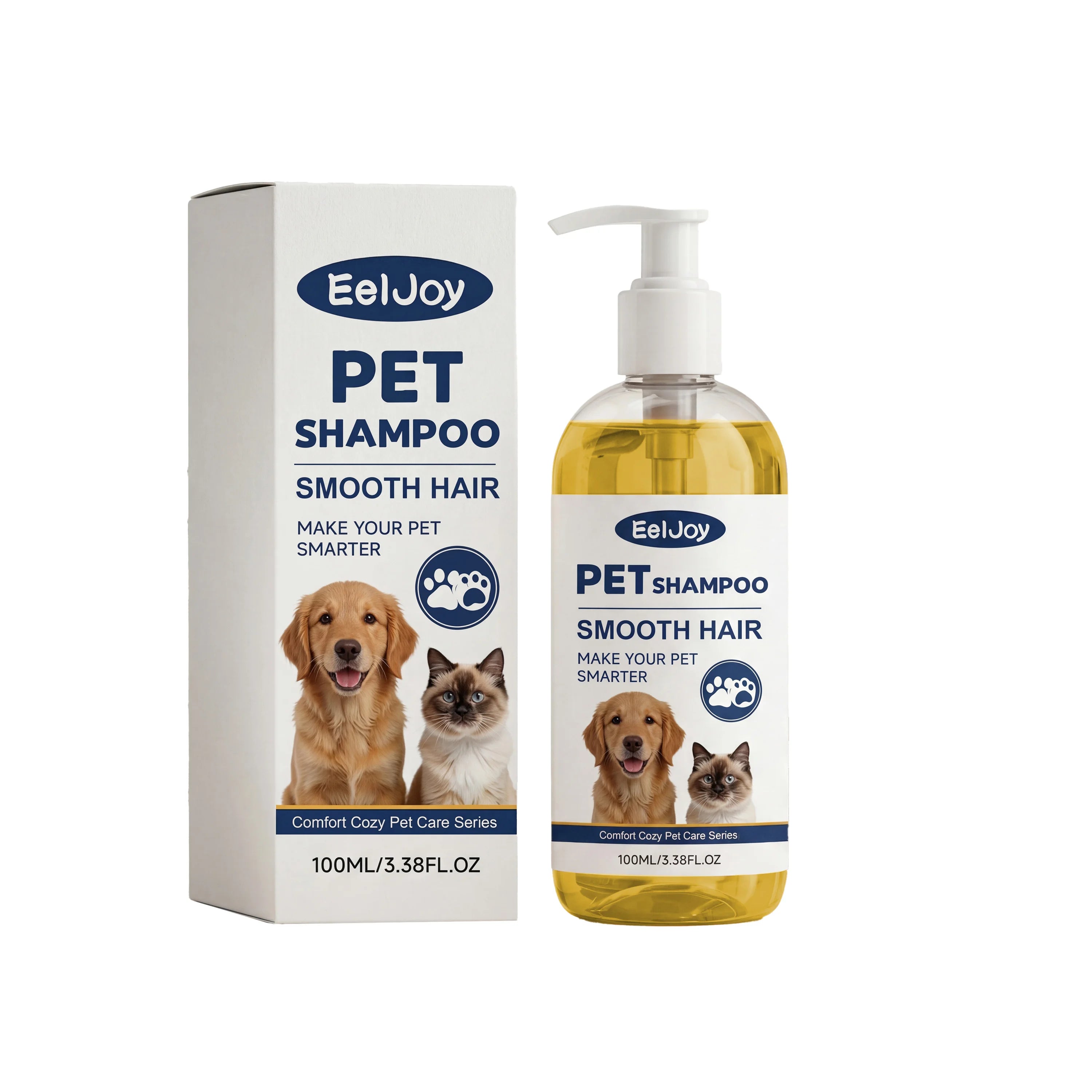 Coconut Oil Pet Shampoo Cleaning Fur Eliminate Odor Smoothing & Softening Hair Natural Formula Moisturizing Pet Hair Conditioner Qme 100ml Boxed