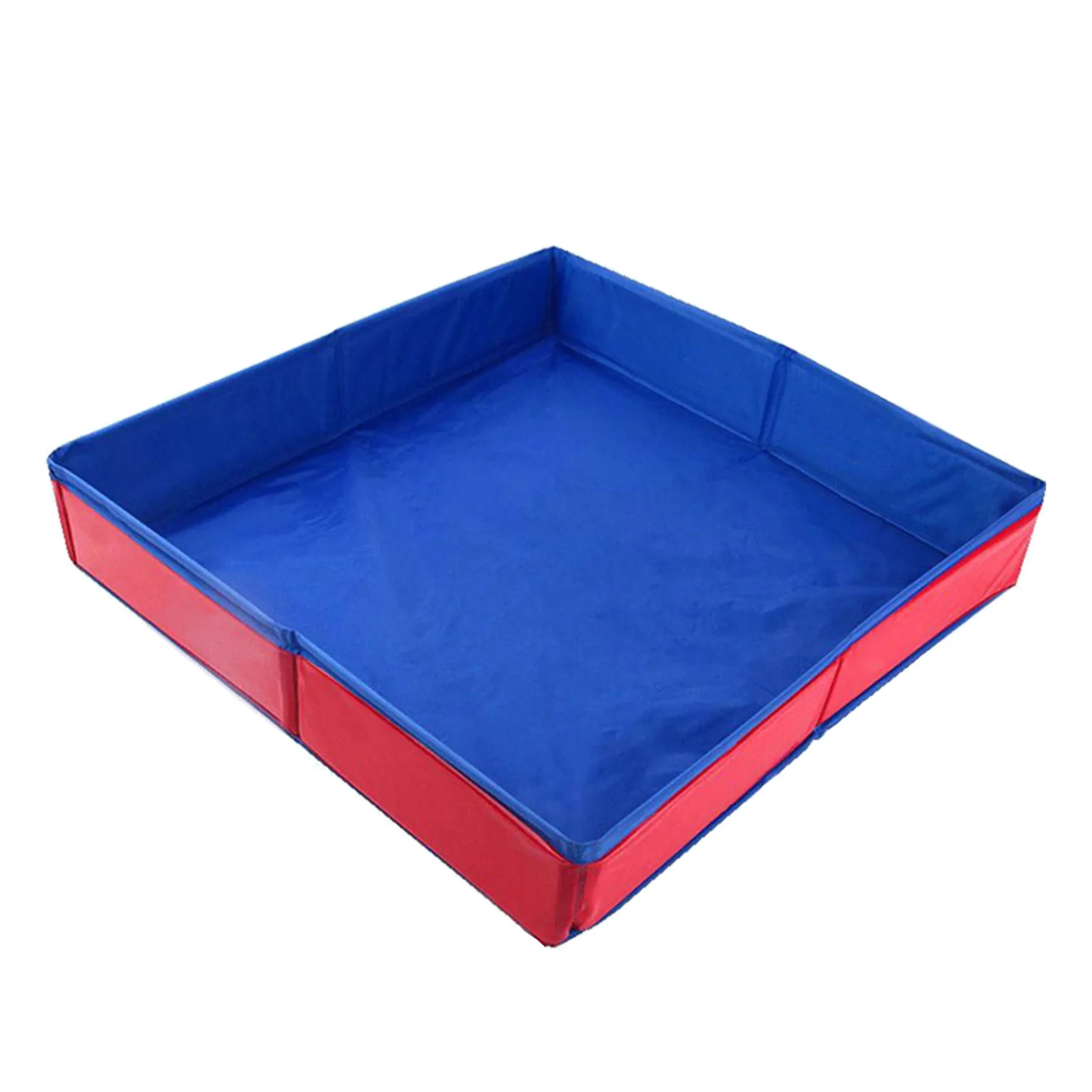 Outdoor Portable Sand Box for Kids Foldable Sandbox for Summer Sand & Water Table Beach Toys for Boys Girls Swimming Pool Qme Square Red